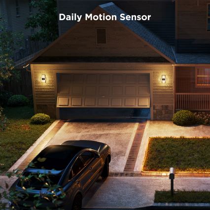 Govee - LED RGBIC Prigušiva vanjska zidna svjetiljka sa senzorom LED/230V IP65 2700-6500K Wi-Fi