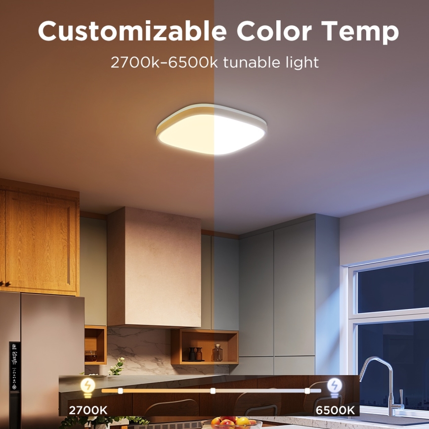 Govee - LED RGBIC Prigušiva stropna svjetiljka LED/24W/230V 2700-6500K Wi-Fi