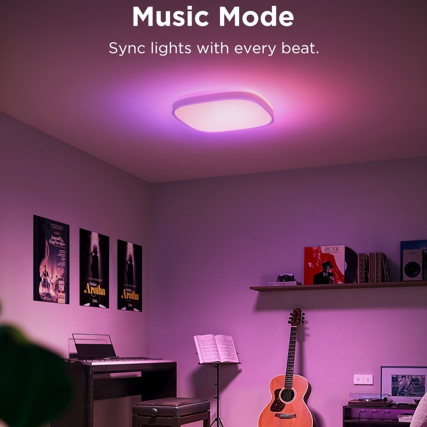 Govee - LED RGBIC Prigušiva stropna svjetiljka LED/24W/230V 2700-6500K Wi-Fi