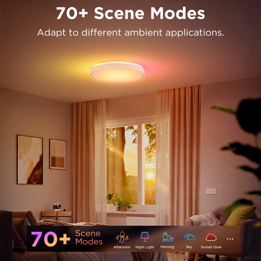 Govee - LED RGBIC Prigušiva stropna svjetiljka LED/49W/230V 2700-6500K Wi-Fi