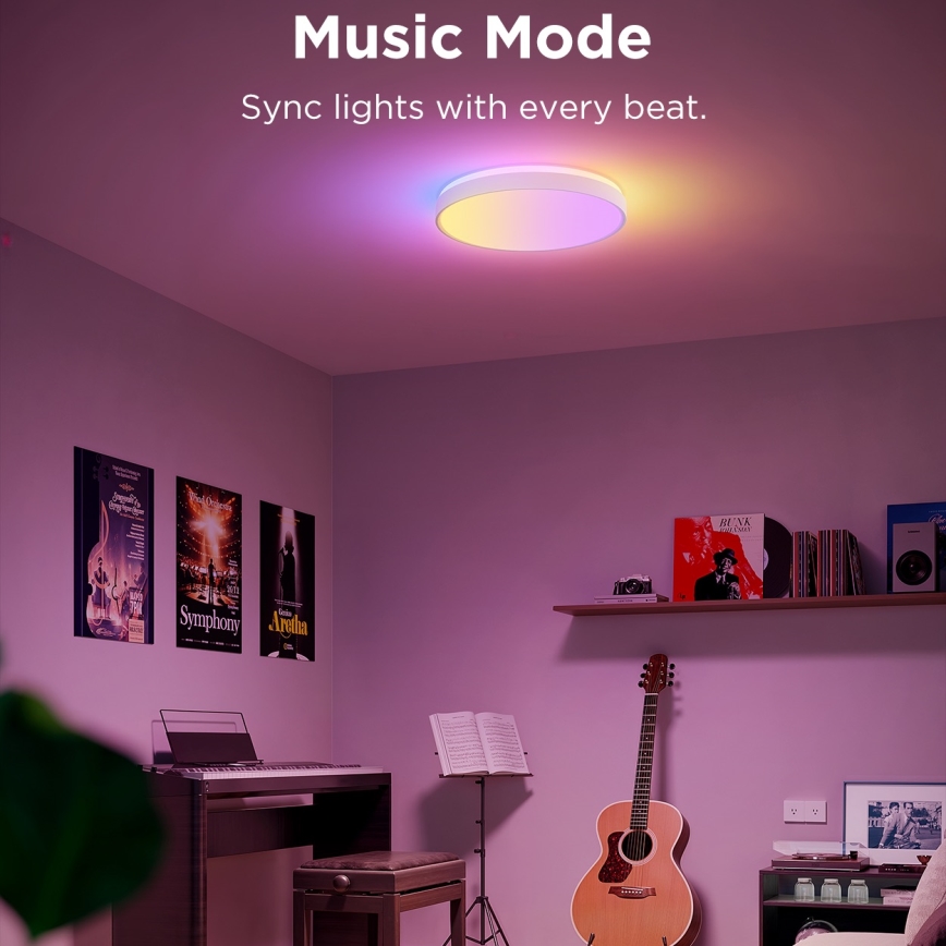 Govee - LED RGBIC Prigušiva stropna svjetiljka LED/49W/230V 2700-6500K Wi-Fi
