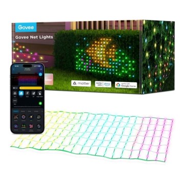 Govee - LED RGBIC vanjska svjetlosna mreža 143 x 85 cm, Wi‑Fi, Matter, IP65