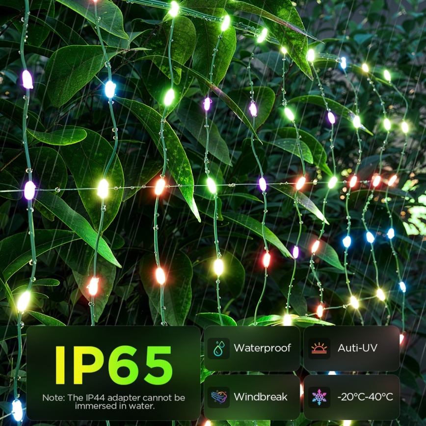 Govee - LED RGBIC vanjska svjetlosna mreža 143 x 85 cm, Wi‑Fi, Matter, IP65