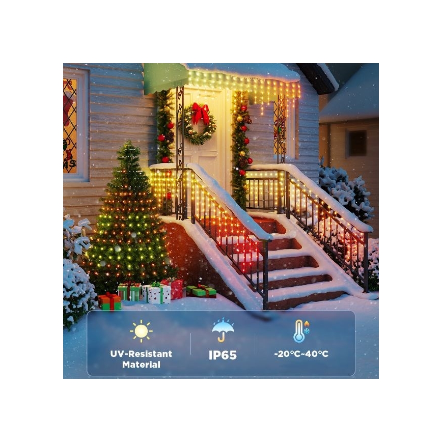 Govee - LED RGBIC Vanjski lanac Smart sige 10m Wi-Fi Matter IP65