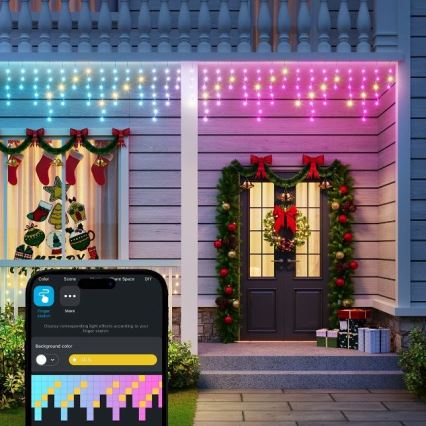 Govee - LED RGBIC Vanjski lanac Smart sige 10m Wi-Fi Matter IP65