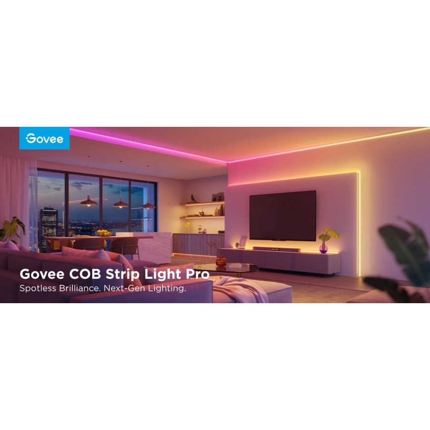 Govee - LED RGBICW prigušivačka traka COB 3780 dioda 3m Wi-Fi Matter