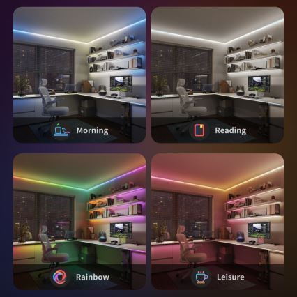 Govee - LED RGBICW prigušivačka traka COB 3780 dioda 3m Wi-Fi Matter