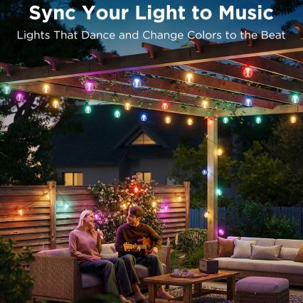 Govee - LED RGBICW Prigušivi vanjski dekorativni lanac LED/24W/230V IP67 2700-6500K Wi-Fi