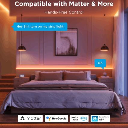 Govee - LED RGBICW Prigušiva traka COB 3780 dioda 3m Wi-Fi Matter