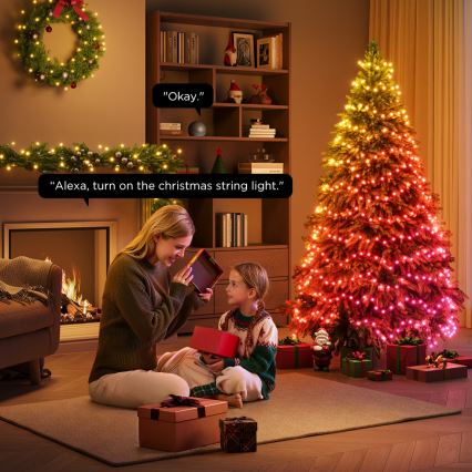 Govee - LED RGBICW Vanjska božićna svjetlosna lanac 2700-6500K 20m Wi-Fi Matter IP66