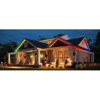 Govee - LED RGBICW Vanjska božićna svjetlosna lanac 2700-6500K 20m Wi-Fi Matter IP66