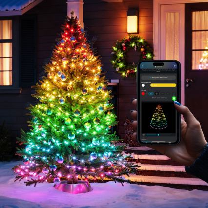 Govee - LED RGBICW Vanjski božićni niz 2700-6500K 20m Wi-Fi Matter IP65