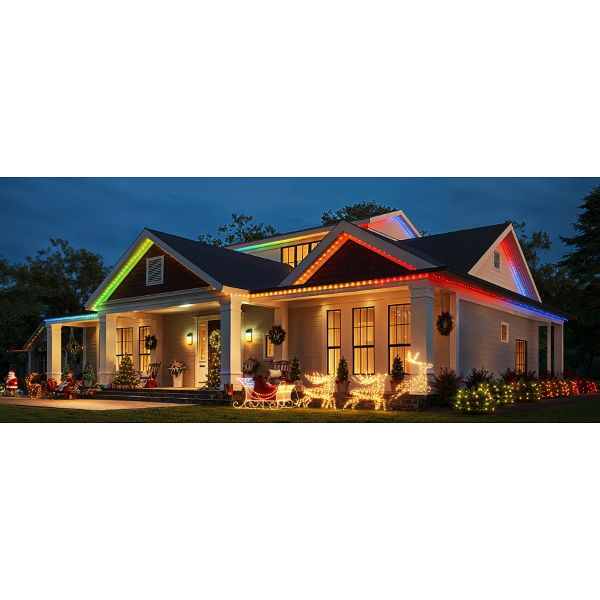 Govee - LED RGBICW Vanjski božićni niz 2700-6500K 20m Wi-Fi Matter IP65