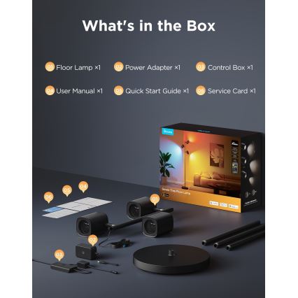 Govee - LED RGBICWW podna lampa TREE MATTER s regulacijom svjetline LED/48W/230V Wi-Fi