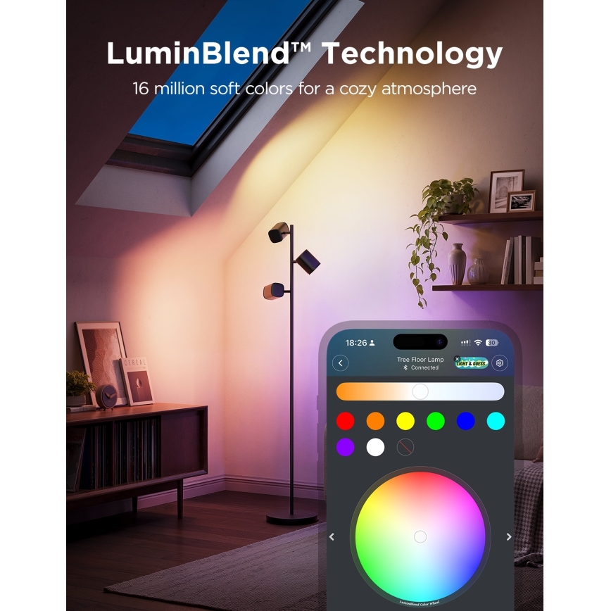 Govee - LED RGBICWW podna lampa TREE MATTER s regulacijom svjetline LED/48W/230V Wi-Fi