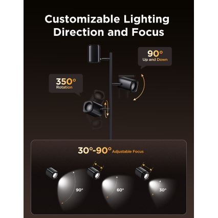 Govee - LED RGBICWW podna lampa TREE MATTER s regulacijom svjetline LED/48W/230V Wi-Fi