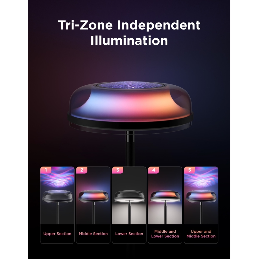 Govee - LED RGBICWW prigušiva podna lampa UPLIGHTER MATTER LED/24W/230V Wi-Fi