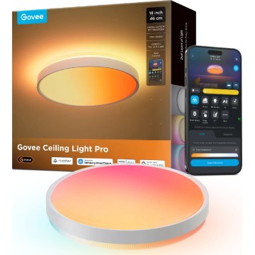 Govee - LED RGBICWW Prigušivo stropno svjetlo LED/55W/230V Ø 46 cm Matter Wi-Fi