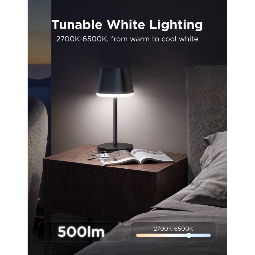 Govee - LED RGBICWW Stolna svjetiljka s mogućnošću prigušivanja CLASSIC MATTER LED/10W/5V 4800mAh Wi-Fi