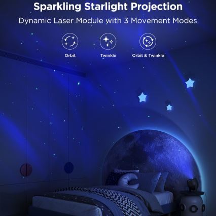 Govee - LED RGBW Galaxy projektor svjetla Pro Wi-Fi Matter