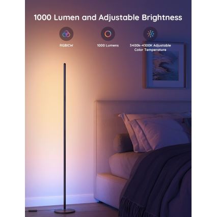 Govee - LED RGBW podna svjetiljka s mogućnošću prigušivanja LITE MATTER LED/24W/230V Wi-Fi 36 cm