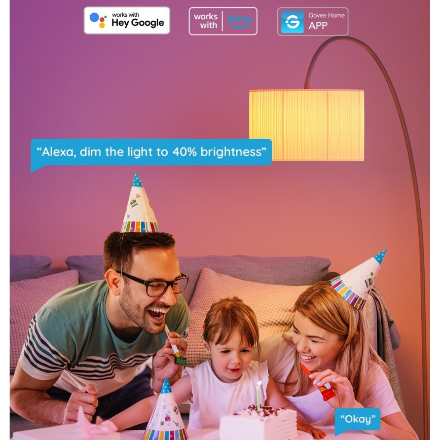 Govee - LED RGBWW Prigušiva žarulja Smart E27/9W/230V 2700-6500K Wi-Fi