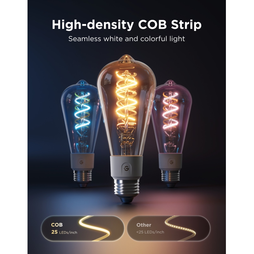 Govee - LED RGBWW Prigušiva žarulja Smart MATTER ST64 E27/5W/230V 2700-6500K Wi-Fi