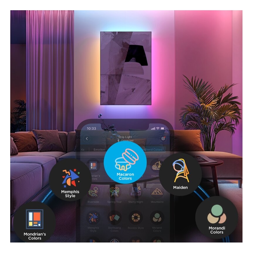 Govee - LED RGBWWIC produžni LED trak Strip Light 2 Pro 1m Wi-Fi Matter