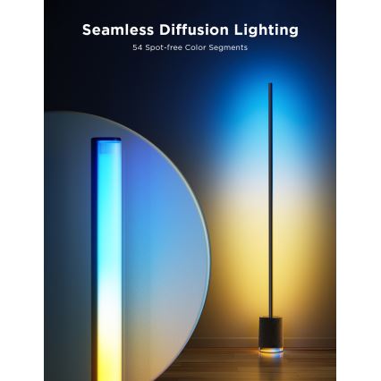 Govee - LED podesiva podna lampa s zvučnikom Pro RGBICWW 2200-65000K Wi-Fi + daljinski upravljač