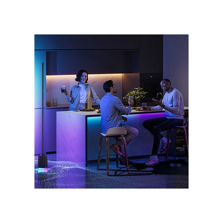 Govee - LED podesiva podna lampa s zvučnikom Pro RGBICWW 2200-65000K Wi-Fi + daljinski upravljač