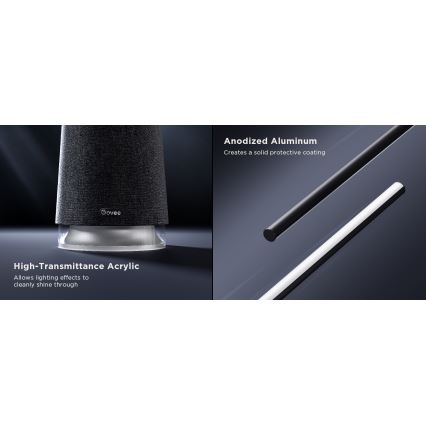 Govee - LED podesiva podna lampa s zvučnikom Pro RGBICWW 2200-65000K Wi-Fi + daljinski upravljač