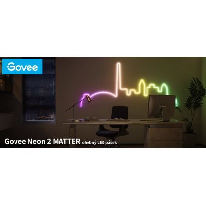 Govee - Neon 2 MATTER fleksibilna LED traka 5m RGBIC Wi-Fi IP67