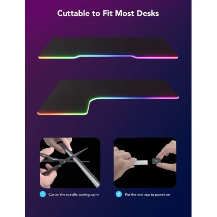 Govee - Neon LED osvjetljenje za stol 3m RGBIC Wi-Fi