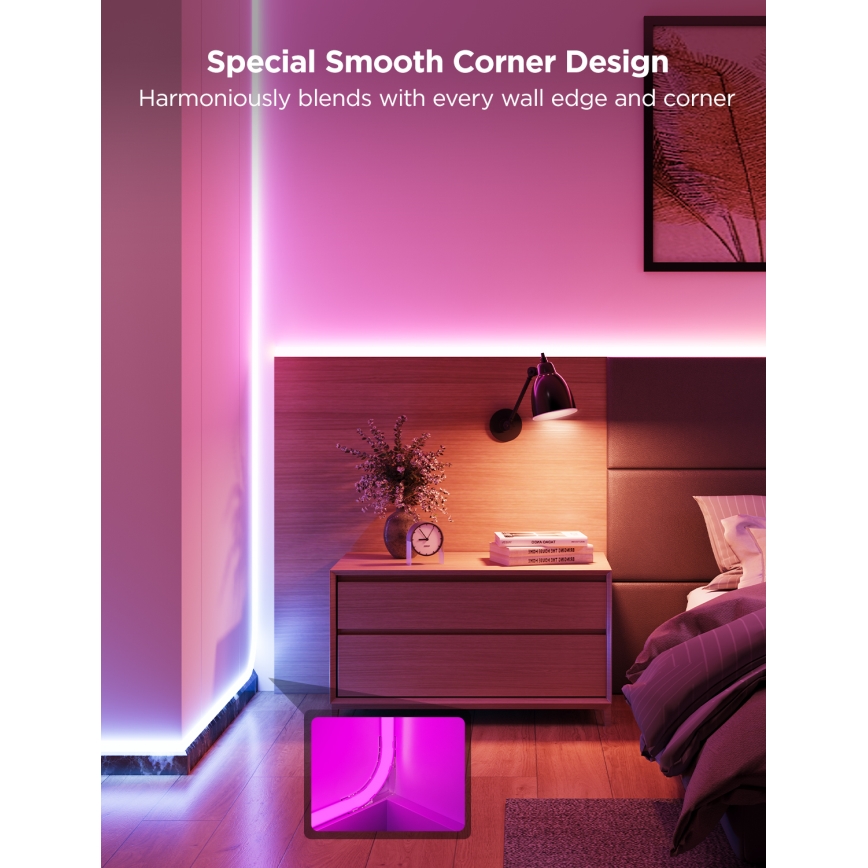 Govee - Neon MATTER LED kutna traka 5m RGBIC Wi-Fi