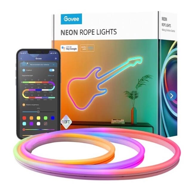 Govee - Neon SMART fleksibilna LED traka - RGBIC - 3m Wi-Fi IP67