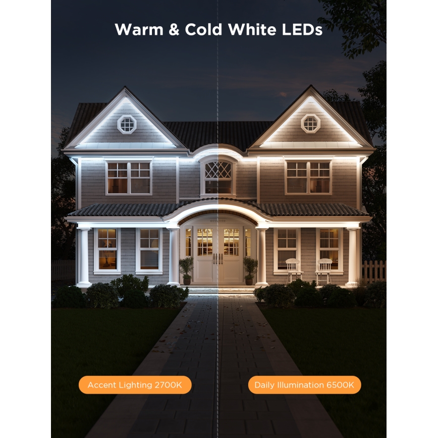 Govee - Outdoor Pro SMART RGBICWW vanjska LED traka 10m 2700-6500K Wi-Fi IP65