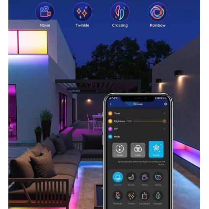 Govee - Outdoor Pro SMART RGBICWW vanjska LED traka 10m 2700-6500K Wi-Fi IP65