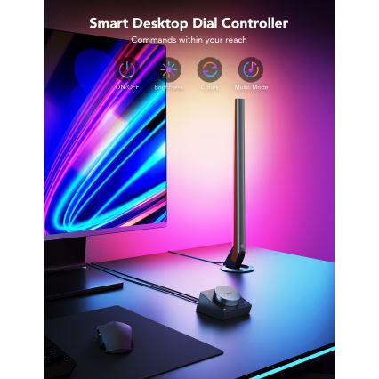 Govee - Pametni gejmerski WiFi LED paneli + Pametni dualni daljinski upravljač bijeli Wi-Fi