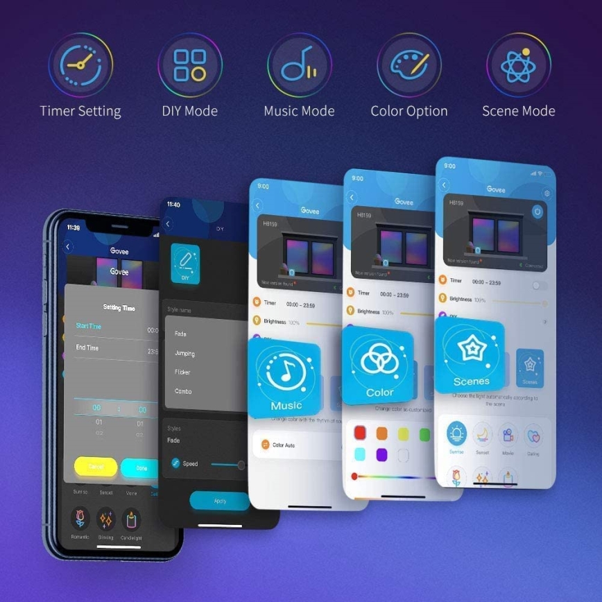 Govee - RGB LED traka s mogućnošću prigušivanja SMART LED/36W/24V 10m Wi-Fi