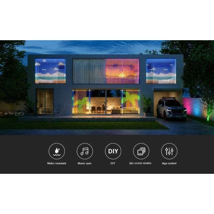 Govee - RGBIC Zavjesa svjetlo 520 LED 1,5x2m Wi-Fi IP65