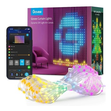 Govee - RGBIC Zavjesa svjetlo 520 LED 1,5x2m Wi-Fi IP65