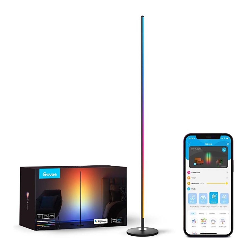 Govee - RGBICW Pametna ugaona podna lampa Wi-Fi