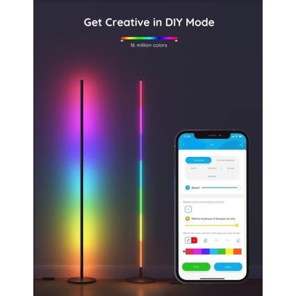 Govee - RGBICW Pametna ugaona podna lampa Wi-Fi