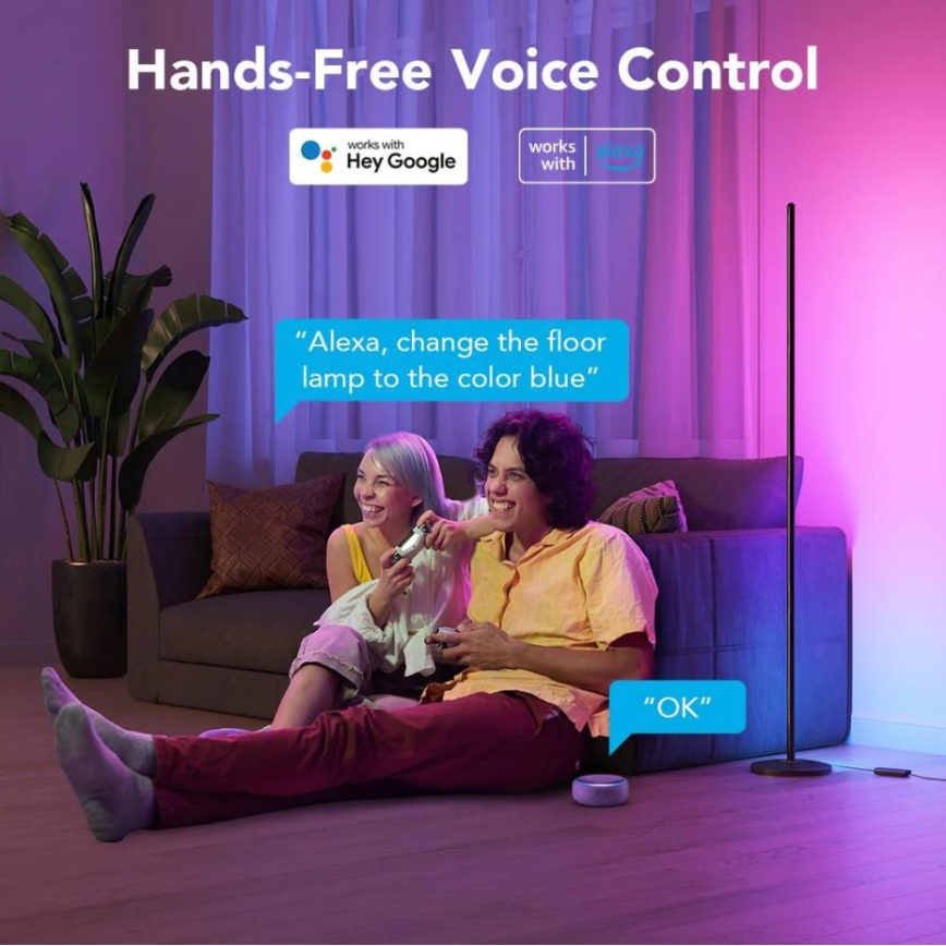 Govee - RGBICW Pametna ugaona podna lampa Wi-Fi