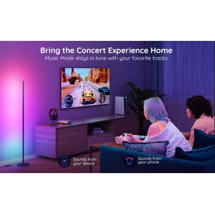 Govee - RGBICW Pametna ugaona podna lampa Wi-Fi