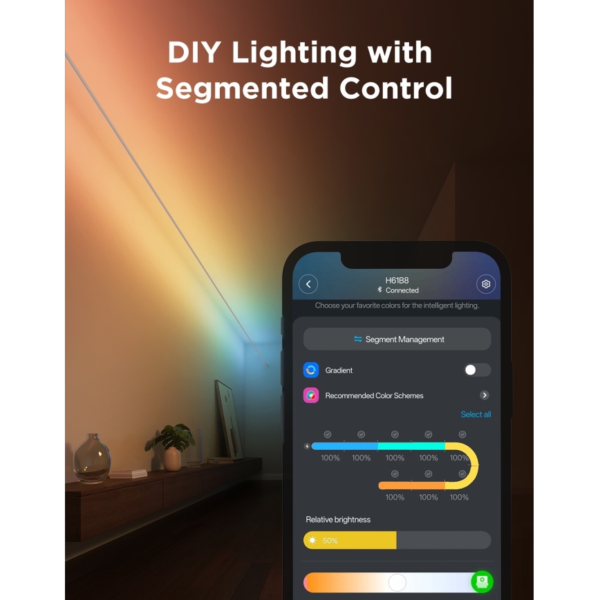 Govee - RGBICWW viseća LED traka 36W/24V, 4m, Skyline Matter, Wi‑Fi