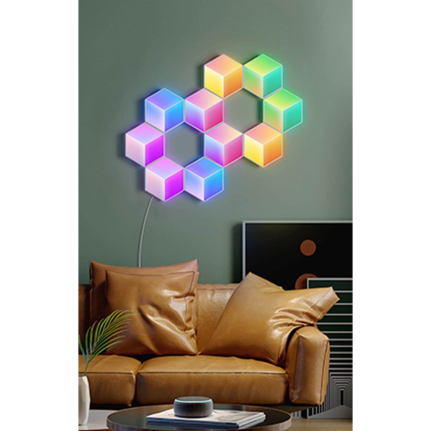 Govee - SET 10x LED svjetiljka Glide Hexa Pro LED Smart RGBIC Wi-Fi