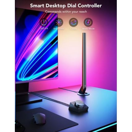 Govee - SET 2x Pametne Gaming Wi-Fi LED RGBIC Ploče + Pametni Dual + daljinski upravljač
