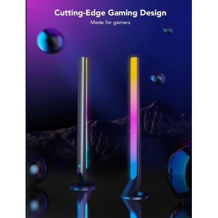 Govee - SET 2x Pametne Gaming Wi-Fi LED RGBIC Ploče + Pametni Dual + daljinski upravljač
