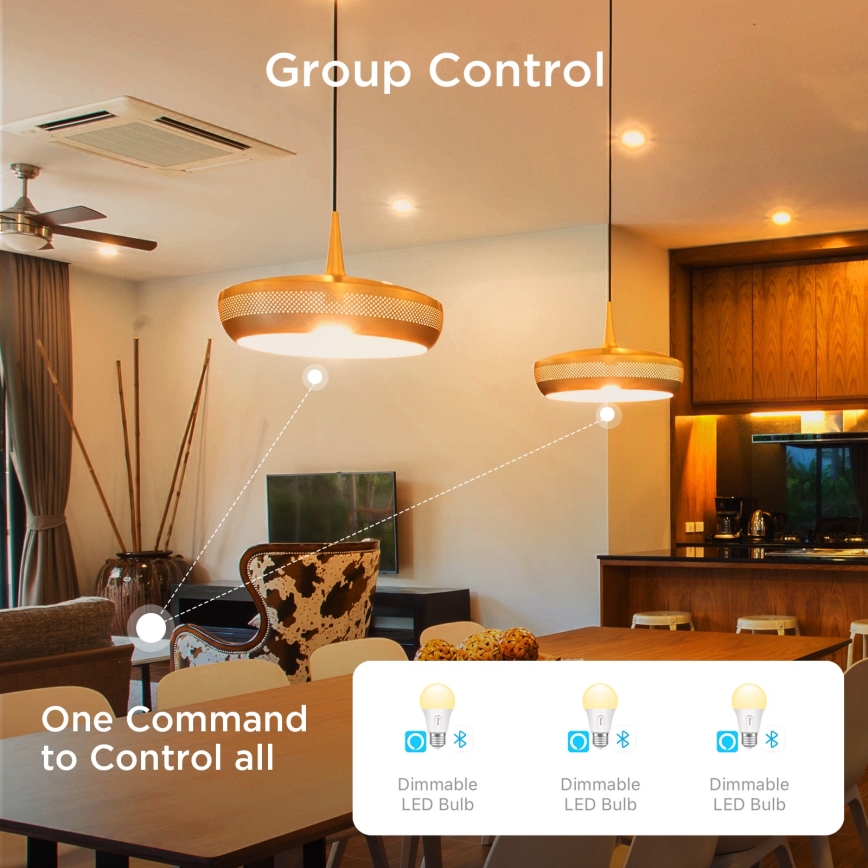 Govee - Set 2x prigušiva LED žarulja Smart MATTER A60 E27/9W/230V 2700-6500K Wi-Fi